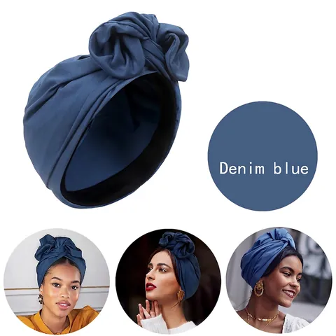 Damen Turban Hut Gedrehter Knoten Mode Kopfbedeckung Plissee Polyester Vintage Stil