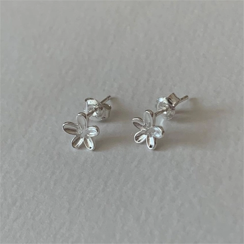 925 Sterling Silber Blumen Ohrstecker Klein Mini Einfach Minimalistisch Koreanischer Stil Eleganter Schmuck Damen