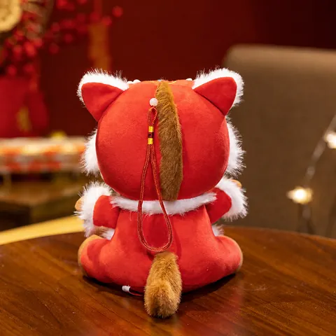 Horse Mascot Tang Suit Baby Horse Plush Toy Chinese Zodiac Animal Doll Red Lucky Mascot Soft Toy New Year Gift