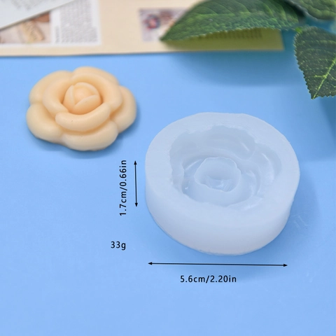 Rose Blume Silikonform 3D Blumenmuster Für DIY Kerzen Seifenherstellung Backen Schokolade Kuchendekoration Handwerkzeug