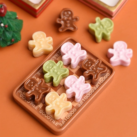 Omino Di Pan Di Zenzero Miniature In Resina Per Natale Fai Da Te Decorazione Custodia Telefono Accessori Per Casa Delle Bambole