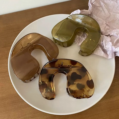 Grande Molletta Per Capelli Resina Plastica Fermaglio Squalo Tenuta Forte Retrò Minimalista Accessorio Capelli Donna Ragazze