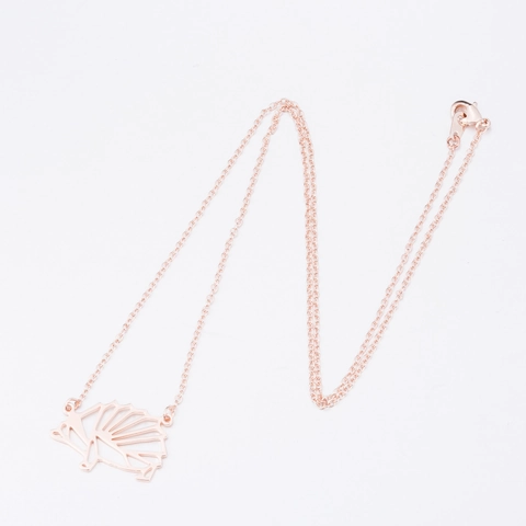 Collana Pendente Animale Geometrico Acciaio Inossidabile Origami Riccio Gatto Gufo Pinguino Elefante Dinosauro Gioielli Donne