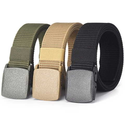 Unisex Outdoor Tactische Riem Ademende PP Singelband Tailleriem Met Kunststof Gesp Casual Militaire Training Canvas Stijl Riem