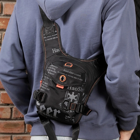 Men Drop Leg Bag Nylon Wear Resistant Multi-Pocket Tactical Waist Pack Outdoor Sports Cycling Messenger Shoulder Bag