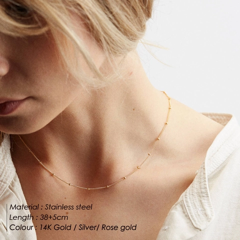 Roestvrij Stalen Gelaagde Halskette Geometrische Cirkel Ronde Schijf Hanger Vergulde Sieraden Voor Dames Mode Forens
