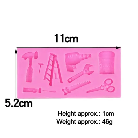 Hardware Tool Shape Silicone Mold Hammer Wrench Pliers Saw Drill Fondant Cake Decorating Chocolate Resin DIY Crafting Tool