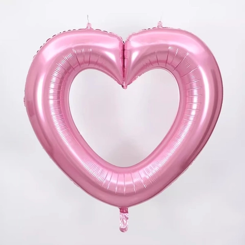 Hollow Heart Foil Balloons Metallic Glossy Aluminum Film For Wedding Birthday Party Decoration Festive Decor