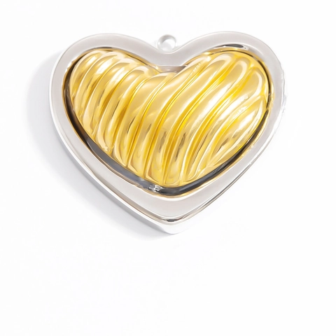 Breloques Pendentifs En Acier Inoxydable Bicolore Or Argent Imperméable Hypoallergénique Accessoires Bijoux DIY Femmes
