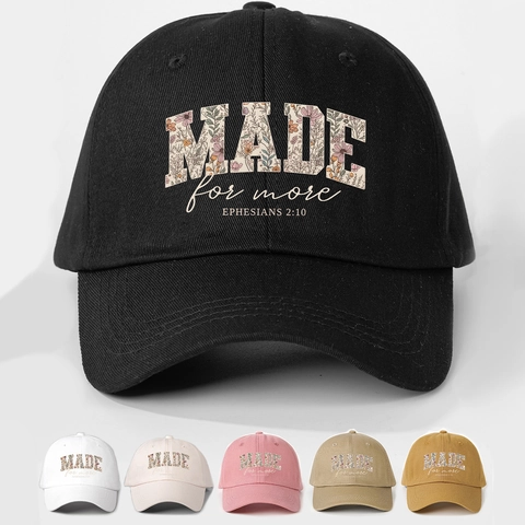 Floral Letter Print Baseball Cap Polyester Adjustable Breathable Sun Protection Hat Casual Scripture Quote Style