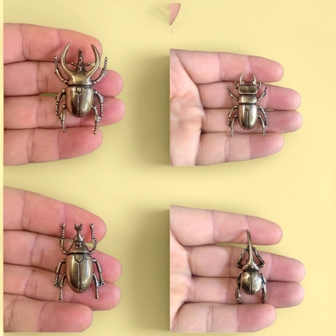 Vintage Käfer Figuren Metall Messing Legierung Insekt Hirschkäfer Miniatur Schreibtisch Ornamente Retro Wohnkultur