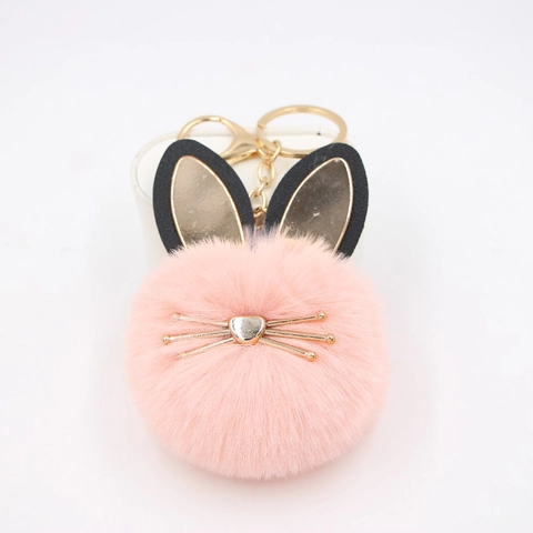 Portachiavi Carino Gatto In Pelliccia Sintetica Pompon Per Donna Ciondolo Per Borsa Baffi In Metallo Orecchie In Ecopelle Anello In Lega