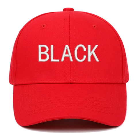 Koreanischer Stil Damen Baumwolle Baseballkappe Mit BLACK Buchstaben Stickerei Verstellbar Sonnenhut Outdoor Casual Sport Hut