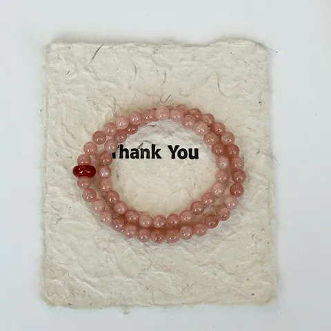Natural Stone Beaded Bracelet Agate Strawberry Crystal Tiger Eye Freshwater Pearl Wood Zen Style Handmade Stretch Jewelry For Women