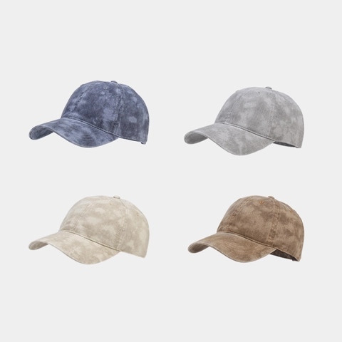 Washed Distressed Cotton Baseball Cap Tie Dye Curved Brim Retro Sun Hat For Men And Women Adjustable Casual Sports