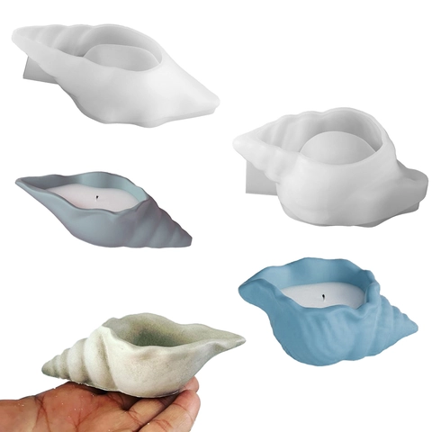Stampo In Silicone A Forma Di Conchiglia Per Produzione Di Candele Fai Da Te Resina Arte Aromaterapia Cera Gesso Consistenza Realistica