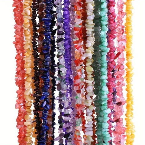 Natural Gemstone Chips Beads Irregular Crushed Crystal Stone For DIY Jewelry Making Necklaces Bracelets Crafting Supplies Polished