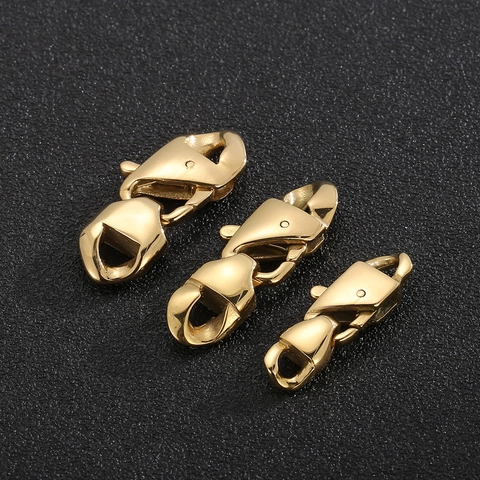 Cierre De Langosta De Acero Inoxidable Conector Hebilla De Cadena Cubana Accesorios Para Hacer Joyas DIY Estilo Hip Hop