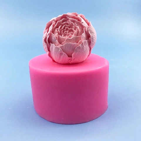3D Rosenknospe Silikonform Für Handgemachte Seife Kerze Gips DIY Backen Fondant Kuchen Dekoration Rosa Zylinder Blumen Handwerk