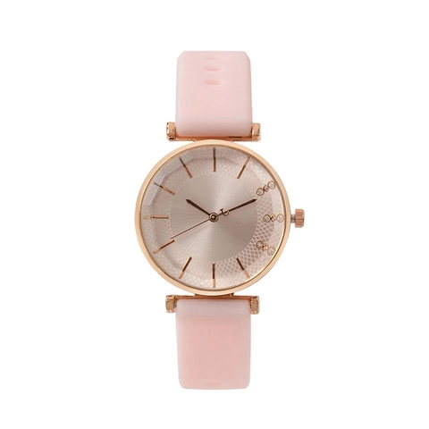 Fashion Women Quartz Watch Rhinestone Accents Rose Gold Alloy Case Soft Silicone Strap Casual Elegant Wristwatch Jewelry