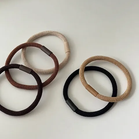 Elastici Per Capelli Intrecciati Ad Alta Elasticità Toni Terra Minimalisti Coda Di Cavallo Stile Coreano Per Donna