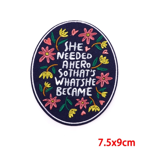 Embroidered Flower Letter Patches For Clothing Iron On Sew On Patches Trendy DIY Embroidery Badge Patch For Jacket Backpack