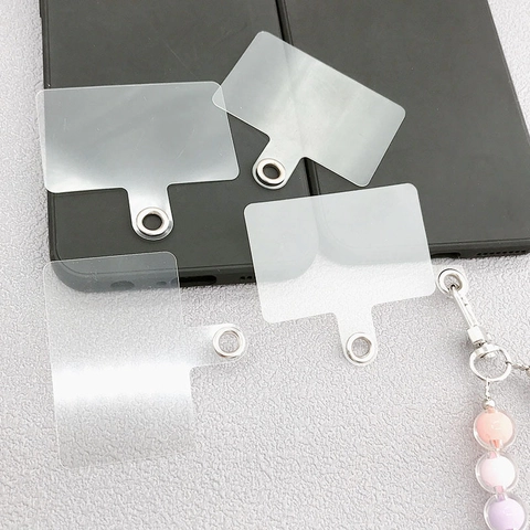 Patch De Longe De Téléphone Universel PVC Transparent TPU Avec Anneau Métallique Connecteur De Sangle De Cou Durable