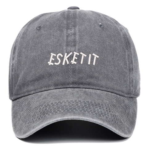 Washed Cotton Baseball Cap Retro Distressed Letter Embroidery Hip Hop Casual Adjustable Hat