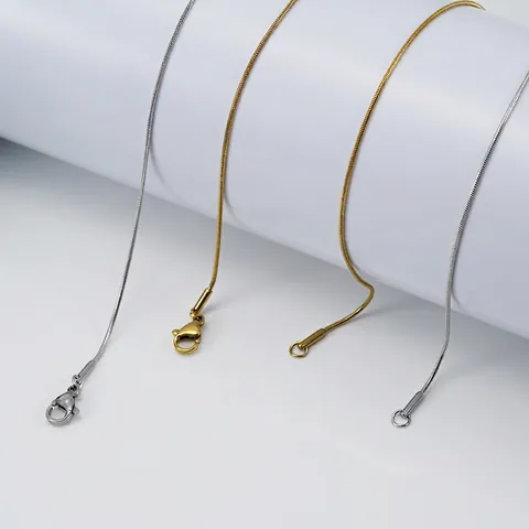 Snake Bone Chain Necklace 304 Stainless Steel Gold Plated Minimalist Slim Clavicle Link Chain For Women Fashion