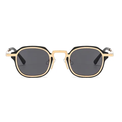 Vintage Square Sunglasses UV400 Protection Metal PC Frame Punk Style Fashion Sun Shades For Unisex Men Women