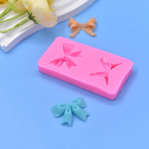 Schleife Schmetterling Silikonform Für DIY Backen Fondant Schokolade Tortendeko Handgefertigtes Harz Pink Flexibel