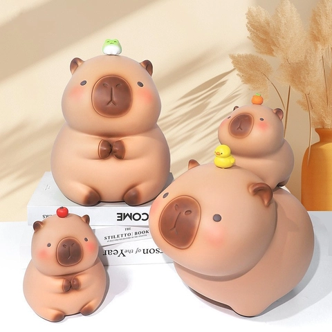 Hucha De Carpincho Lindo Animal Dibujos Animados Caja Dinero Vinilo Ornamento Escritorio Para Niños Niños Niñas Regalo