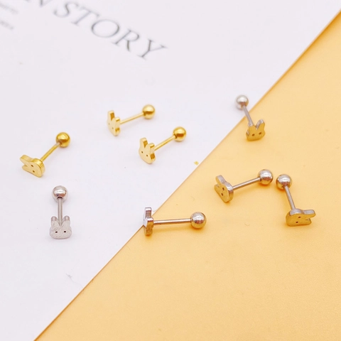 Boucles d'Oreilles de Piercing Helix en Acier Inoxydable pour Femmes Étoile Cœur Croix Strass Incrustés Bijoux Or Argent