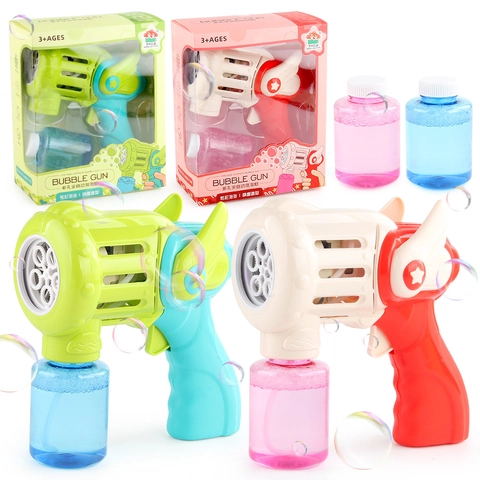 Automatic Electric Bubble Gun With Light 5 Hole Bubble Blower Toy For Kids Summer Outdoor Outdoor Game Activity Toy Gift