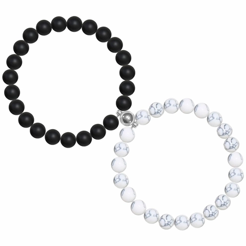 Pulseras De Pareja Magnéticas De Piedras Naturales Atracción Mutua Joyas De Amistad Regalo Para Enamorados
