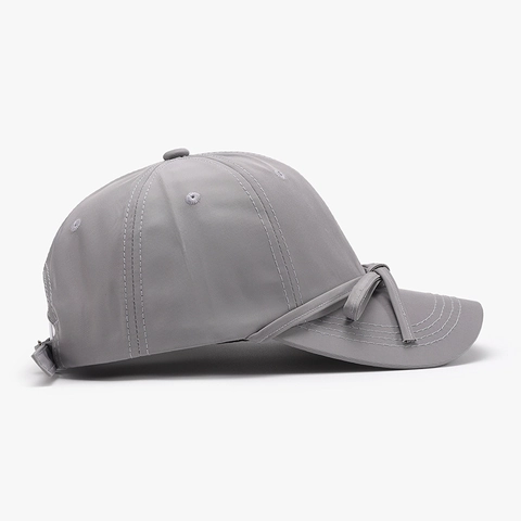 Women Cotton Baseball Cap Bow Decoration Adjustable Sun Protection Outdoor Fashion Soft Top