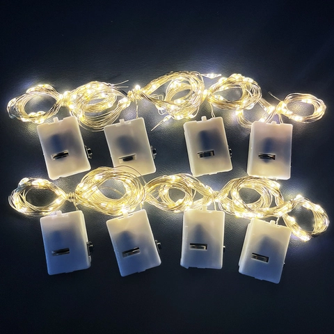 LED Starry String Fairy Lights Copper Wire Waterproof Battery Operated For Cake Bouquet Party Festival Decoration