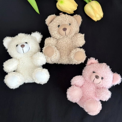 Cute Plush Teddy Bear Brooch Pin Soft Stuffed Animal Badge For Backpack Clothing Decoration Gift Sweet Cartoon Bear Accessory