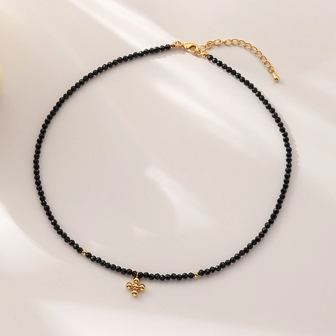 Collana Choker Con Perline Minimalista Con Ciondolo A Croce In Rame Gioielli Estetici Fatti A Mano Per Donna Regolabile