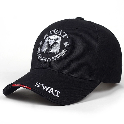 Cappello Da Baseball Tattico Cotone Acrilico Ricamo Aquila SWAT Aperto Pesca Sport Regolabile Stile Militare