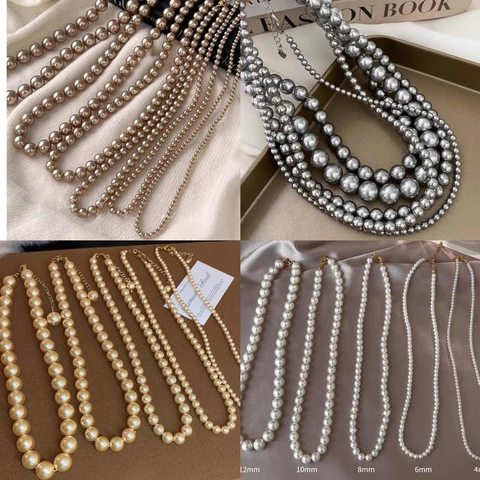 French Retro Artificial Pearl Necklace For Women Elegant Minimalist Jewelry With Adjustable Alloy Extension Chain Faux Artificial Pearl Choker