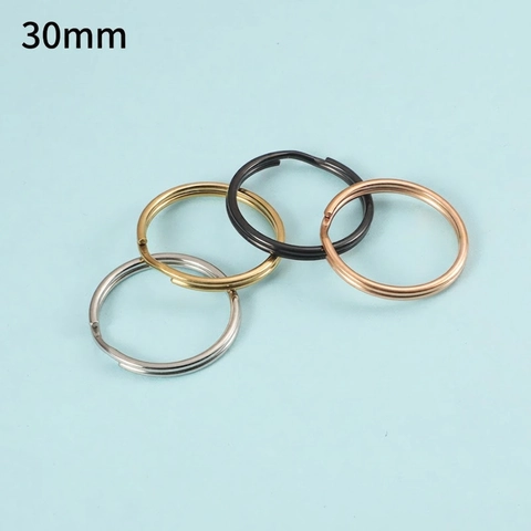 304 Stainless Steel Split Rings Double Layer Key Rings For Keychain Making DIY Jewelry Connector Findings High Polished