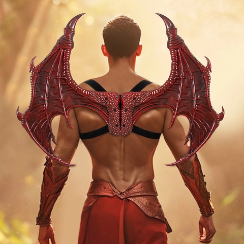 Alas De Dragón Para Adultos Textura De Escamas Realista Espuma De PU Alas De Demonio Para Halloween Cosplay Disfraz