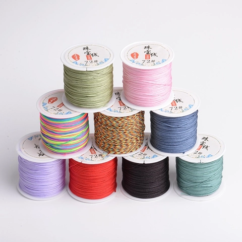 Nylon Gevlochten Koord 72# Jadedraad Voor Sieraden Maken DIY Handgeweven Chinese Knoop Koord Touw Multi Color Rond Touw