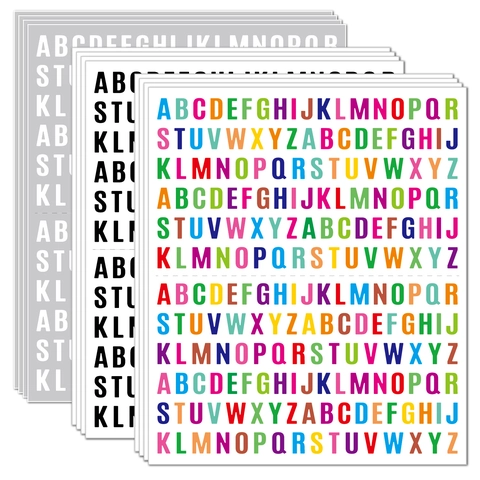Vinyl Alphabet Letter Stickers Waterproof Self Adhesive For Scrapbooking Journaling Mailbox Bottle Organizing Decor