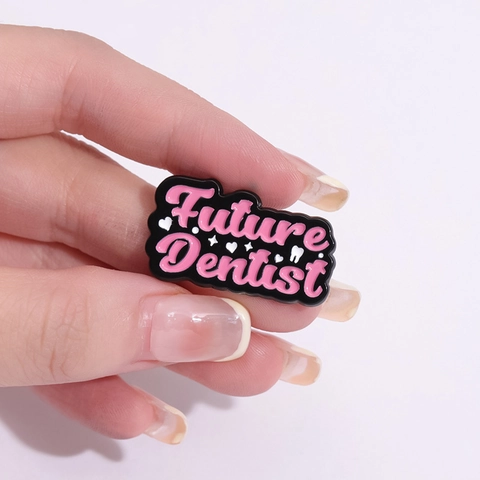 Broche de Esmalte Dental Dibujos Animados Regalo Dentista Insignia Aleación Future Dentist Tooth Fairy Hongo Aguacate