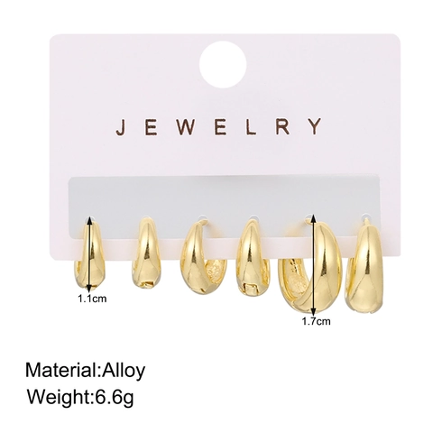 Orecchini A Cerchio Minimalisti Lega Zinco Geometrici Gioielli Lucidati Accessori Con Perno In Acciaio Inossidabile Per Donne
