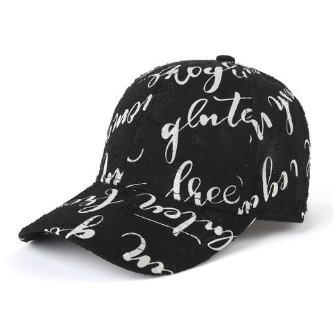 Polyester Honkbalpet Graffiti Letter Print Verstelbaar Zonbescherming Ademend Streetwear Hip Hop Hoed Voor Heren Dames