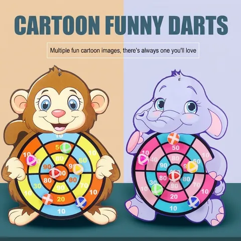 Bersaglio Per Palline Appiccicose Animali Cartoni Animati Tessuto Sicuro Con Palline Colorate Gioco Educativo Per Bambini