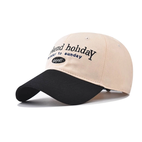 Casual Cotton Patchwork Baseball Cap Weekend Holiday Letter Embroidery Sunshade Adjustable Outdoor Snapback Trucker Hat For Unisex